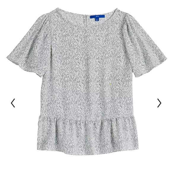 Adorable Women's Apt. 9® Ruffle Peplum Top - Brand new, never worn! 🤍🖤✨ - Picture 1 of 9